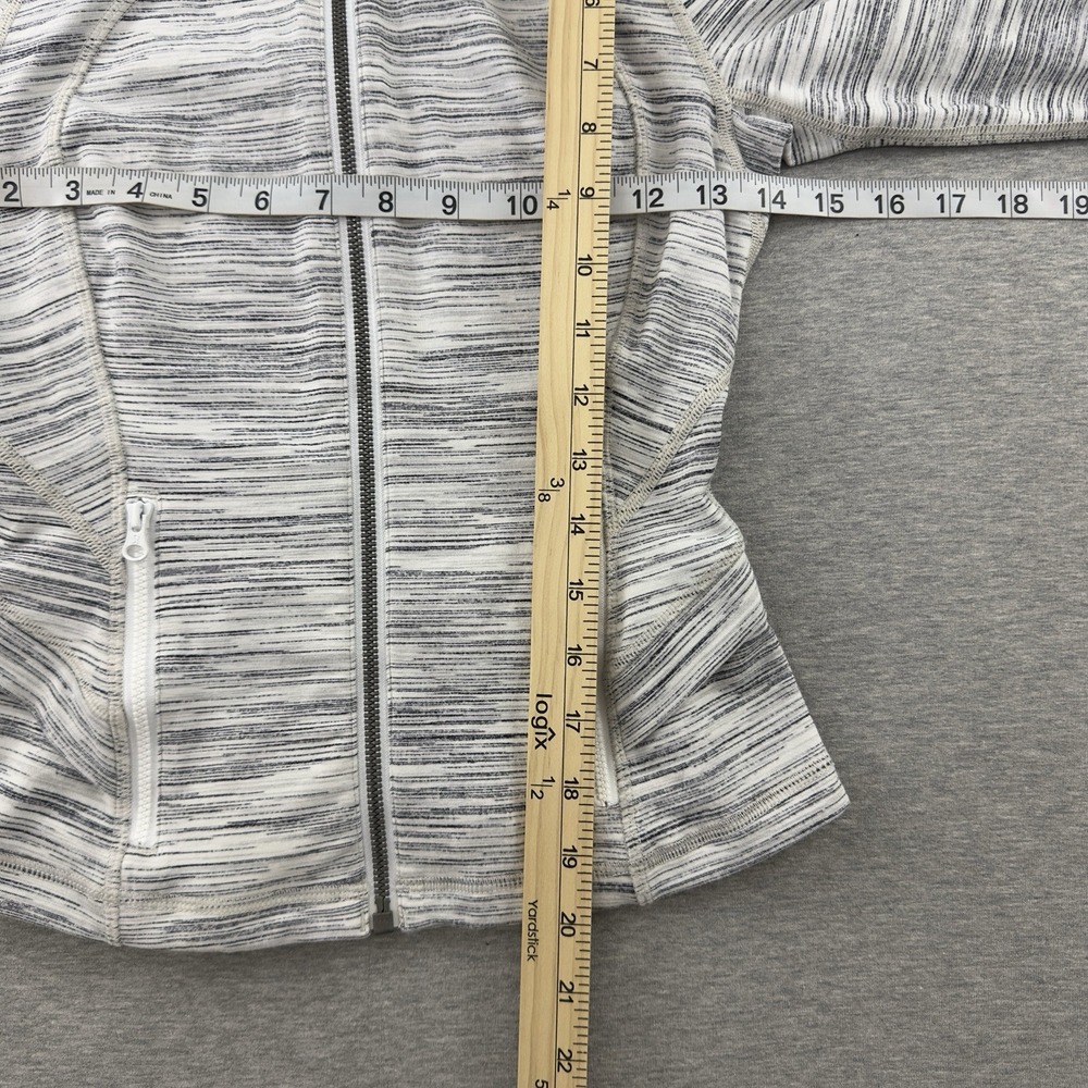 Lululemon Women's Define Jacket Size 2 White Gray Space Dye Full Zip Slim Fit - Picture 8 of 8